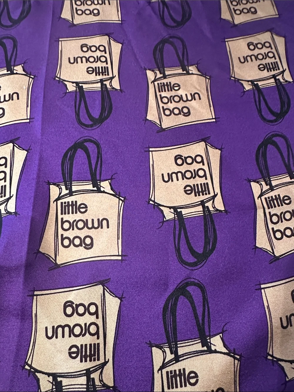 BLOOMINGDALE’S “LITTLE BROWN BAG” SILK SCARF BY ECHO